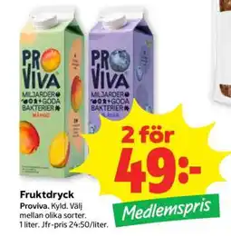 Stora Coop FRUKTDRYCK erbjuda