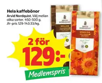 Stora Coop Hela kaffebönor erbjuda