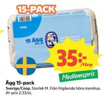 Coop Ägg 15-pack erbjuda