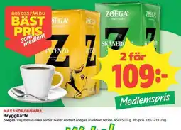 Coop Zoégas bryggkaffe erbjuda