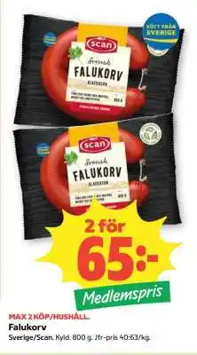 Coop Falukorv erbjuda