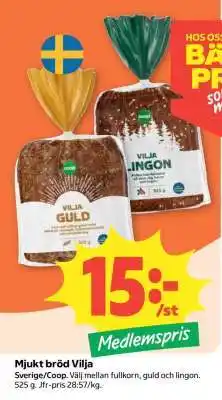 Coop MJUKT BRÖD VILJA erbjuda