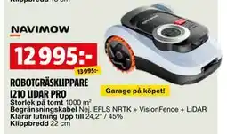 Bauhaus ROBOTGRÄSKLIPPARE I210 LIDAR PRO erbjuda