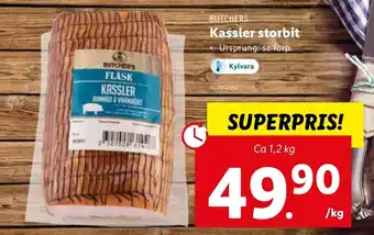 Lidl Butchers Kassler Storbit 1,2kg erbjuda