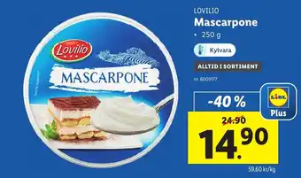 Lidl Lovilio Mascarpone 250g erbjuda