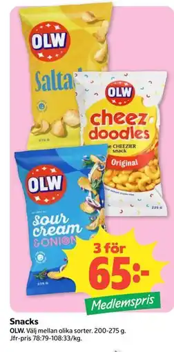 Coop Snacks, Medlemspris erbjuda