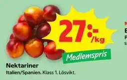 Stora Coop Nektariner, Medlemspris erbjuda