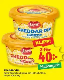 Stora Coop Cheddar dip, Medlemspris erbjuda