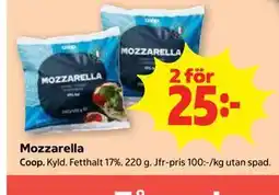 Stora Coop Mozzarella erbjuda