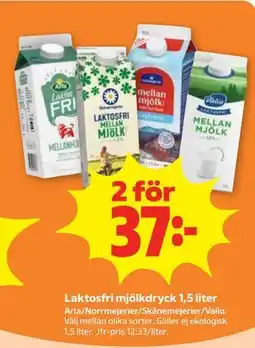 Stora Coop Laktosfri mjölkdryck 1,5 liter erbjuda