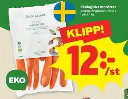 Stora Coop Ekologiska morötter erbjuda