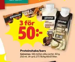 Stora Coop Proteinshake/bars erbjuda