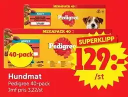 Nya Pulsen Pedigree hundmat erbjuda