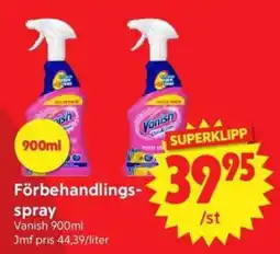 Nya Pulsen Vanish förbehandlings-spray erbjuda
