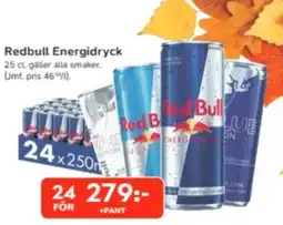 Bo Ohlsson Redbull energidryck erbjuda