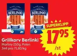 Nya Pulsen Berlinki grillkorv erbjuda