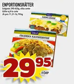 Din Mat Dafgårds italienska kalvfärsbiffar erbjuda