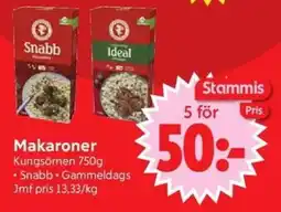 Nya Pulsen Makaroner Kungsörnen erbjuda