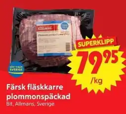Nya Pulsen Allmans färsk fläskkarre plommonspäckad erbjuda