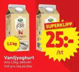 Nya Pulsen Arla vaniljyoghurt erbjuda