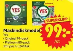 Nya Pulsen Yes Maskindiskmedel erbjuda