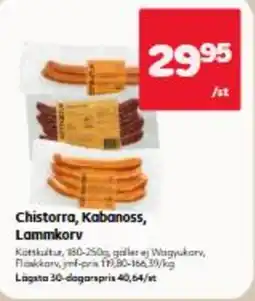 Hemköp Chistorra, Kabanoss, Lammkorv erbjuda