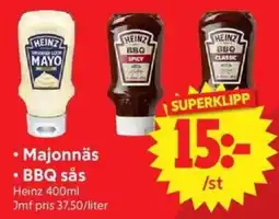 Nya Pulsen Heinz majonnäs bbq sås erbjuda