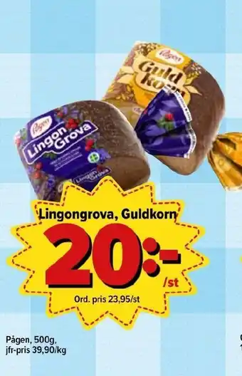 Pågen Lingongrova, Guldkorn 500g