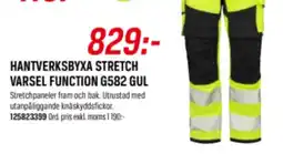 Tools Hantverksbyxa stretch varsel function G582 gul erbjuda