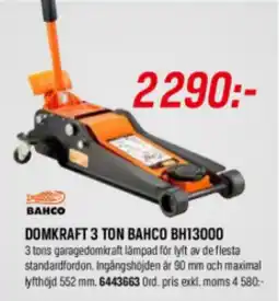 Tools Bahco domkraft 3 ton bh13000 erbjuda