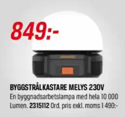 Tools Annato byggstrålkastare melys 230v erbjuda