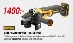 Tools DeWalt vinkelslip DCG405NT erbjuda