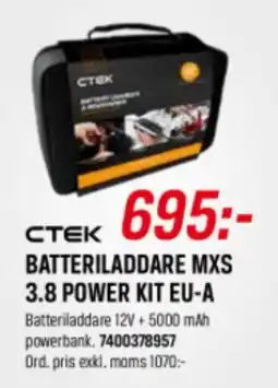 Tools Ctek batteriladdare mxs 3.8 power kit eu-a erbjuda