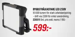 Tools Byggstrålkastare led 230v erbjuda