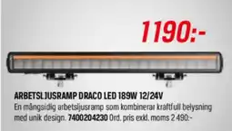 Tools Draco led arbetsljusramp 189w 12/24v erbjuda