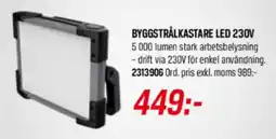 Tools Byggstrålkastare led 230v erbjuda