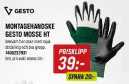 Tools Gesto montagehandske gesto mosse ht erbjuda