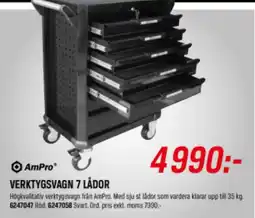 Tools AmPro verktygsvagn 7 lådor erbjuda