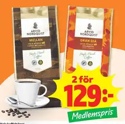 Coop Konsum Arvid Nordquist kaffe erbjuda