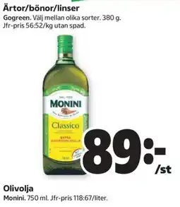 Coop Konsum Monini olivolja erbjuda