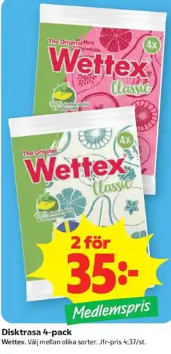 Coop Konsum Wettex disktrasa erbjuda
