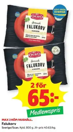 Coop Konsum Scan Falukorv erbjuda