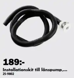 Biltema Installationskit till länspump erbjuda