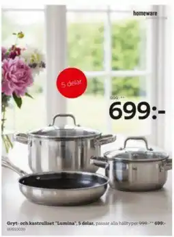 XXXLutz homeware gryt- och kastrulset lumina erbjuda