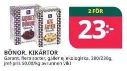 Tempo Garant bönor kikärtor erbjuda