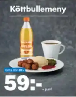 Biltema Köttbullemeny erbjuda