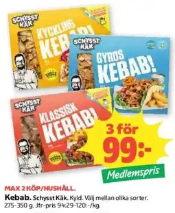 Coop Schysst Käk Kebab erbjuda