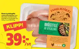 Coop Familjefågel bröstfilé av kyckling erbjuda