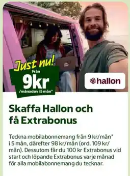 Coop Hallon mobilabonnemang erbjuda