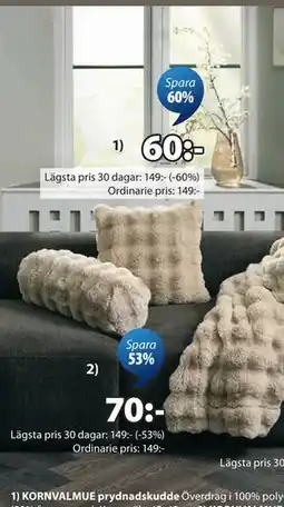 JYSK KORNVALMUE prydnadskudde erbjuda